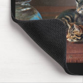 ホレイショ・ヘンリー・クールダリ「猫と魚の丼」 マウスパッド (コーナー)