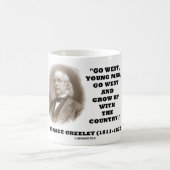 ホレスグリーリーは西の若者西に行きます行きます コーヒーマグカップ (中央)