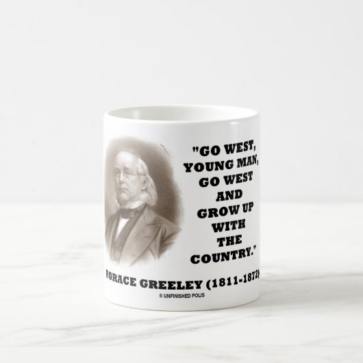 ホレスグリーリーは西の若者西に行きます行きます コーヒーマグカップ (中央)