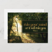 ホレス感動的引用文「自分の心を支配」 ポストカード (正面/裏面)