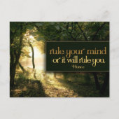 ホレス感動的引用文「自分の心を支配」 ポストカード (正面)