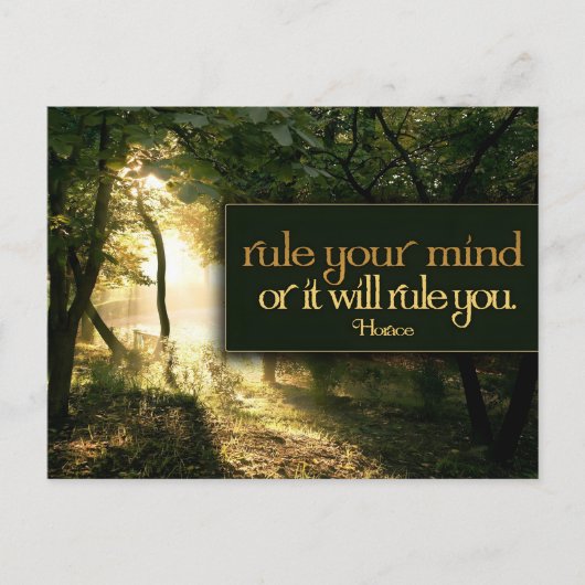 ホレス感動的引用文「自分の心を支配」 ポストカード (正面)