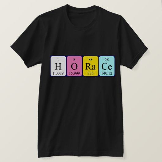 ホレス期別テーブル名のシャツ Tシャツ (デザイン正面)