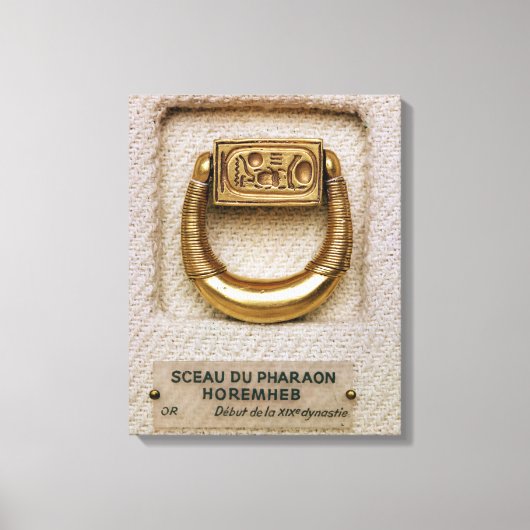 ホレンヘブ将軍の印を持つリングや輪 キャンバスプリント (正面)