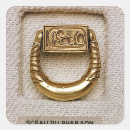 ホレンヘブ将軍の印を持つリングや輪 スクエアシール (正面)