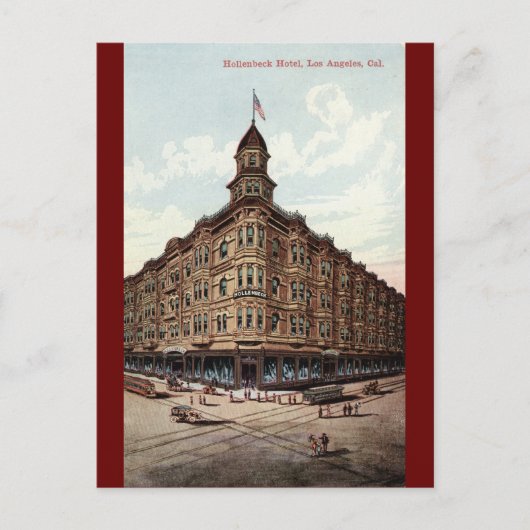 ホレンベックホテルロサンゼルスc1910ヴィンテージ ポストカード (正面)