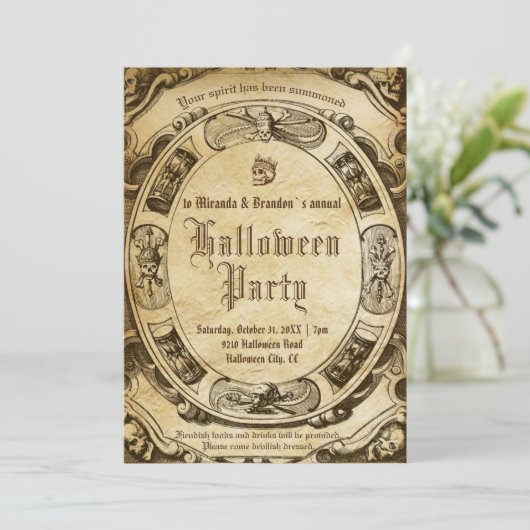 ホレーヴィンテージビクトリアンゴシックハロウ不気味ィン 招待状 (スタンド正面)