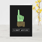 ホレー魔女ファニーハロウィーン カード (黄色い花)