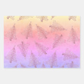 ホロかわいらしグエレガント・クリスマス・ツリー・パターン ラッピングペーパーシート (正面3)