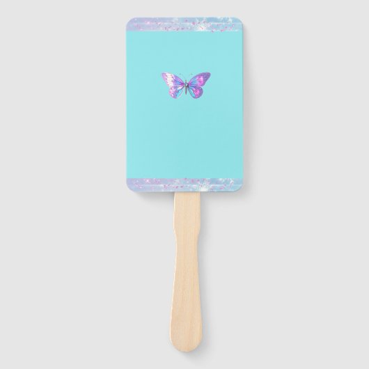 ホロかわいらしフィックバタフライセットのファン – アクア ハンドファン (正面)