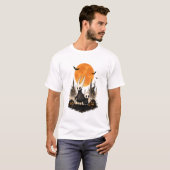 ホロウナイト ハロウィン スプーキー 月 かぼちゃ ゲーミング Tシャツ (正面フル)