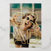 ホロウラインスクールグラードゴールドフォイル発表 箔招待状 (正面)