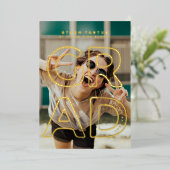 ホロウラインスクールグラードゴールドフォイル発表 箔招待状 (立ち正面)