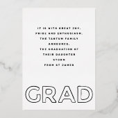 ホロウラインスクールグラードゴールドフォイル発表 箔招待状 (裏面)