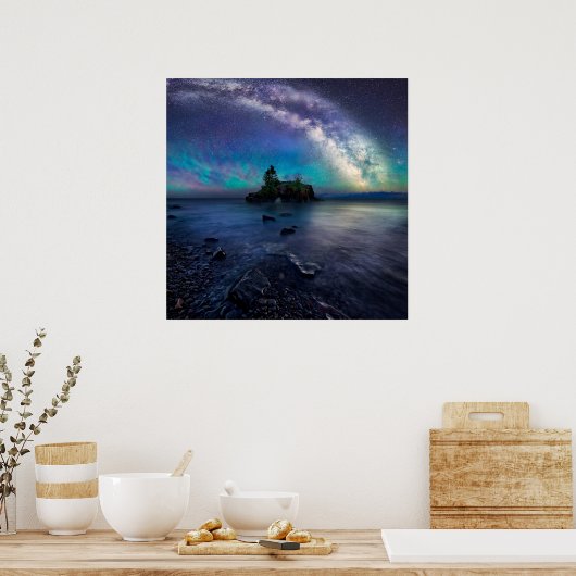 ホロウ岩の上の天の川 ポスター (キッチン)