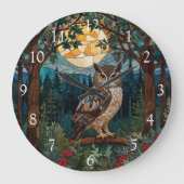 ホロエレガントクロウの木地 ラージ壁時計 (正面)