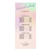 ホロエレガントググラデーションパール真珠真珠真珠虹色 ラックカード (裏面)