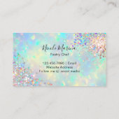 ホロエレガントグフェイク・オパール・カップケーキベーカリーシェフ 名刺 (裏面)