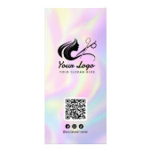 ホロエレガントグラフィックヘアサロンロゴ価格表 ラックカード (裏面)