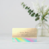 ホロエレガントグラフェイクフィック金ゴールド、真珠 名刺 (スタンド正面)