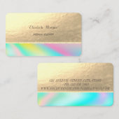 ホロエレガントグラフェイクフィック金ゴールド、真珠 名刺 (正面/裏面)