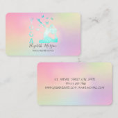 ホロエレガントグ女子グラデーションヨガインストラクター 名刺 (正面/裏面)