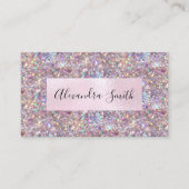 ホロエレガントフィックパープルグリッターメイクアップアーティスト 名刺 (正面)