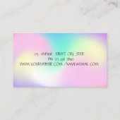 ホロエレガントフィックロータスヨガグリッターガール 名刺 (裏面)