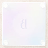 ホロカラフルグ背景 ガラスコースター (裏面)