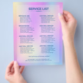 ホロカラフルグ背景 チラシ (手)