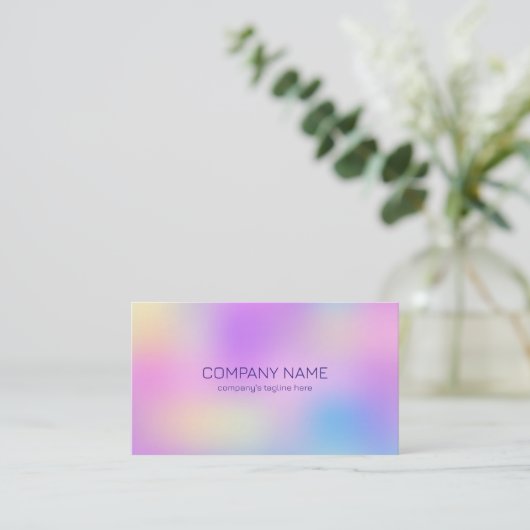 ホロカラフルグ背景 名刺 (スタンド正面)
