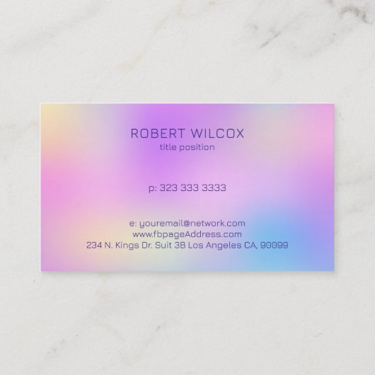 ホロカラフルグ背景 名刺 (裏面)