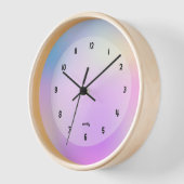 ホロカラフルグ背景 壁時計 (傾斜)