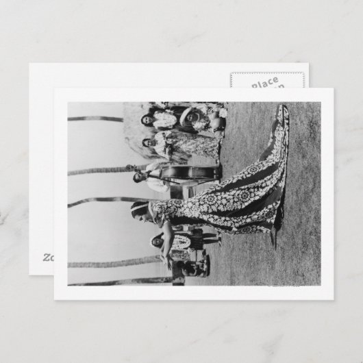 ホロクフラダンサーとバンド写真ハワイ ポストカード (正面/裏面)