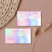 ホロクラピックピンクの紫色のメイクアップ毛 名刺