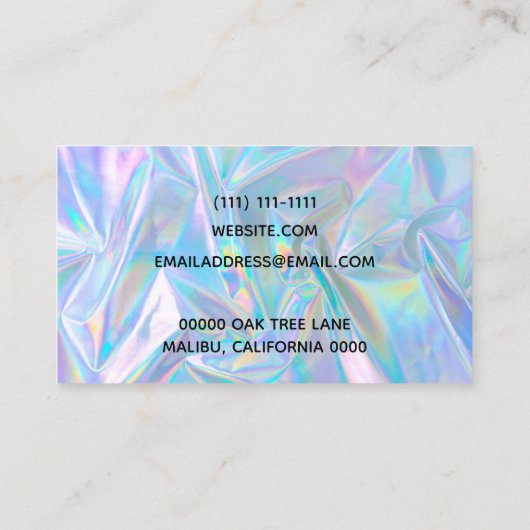 ホログフェイクラフィカスタムック·名刺 名刺 (裏面)