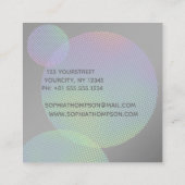 ホログフェイクラフィック虹の円 スクエア名刺 (裏面)