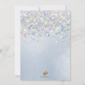 ホログフェイクラムスイート16スタッドダイヤモンドダスティブルー 招待状 (裏面)