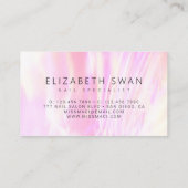 ホログラエレガントフィックピンクパステル名刺 名刺 (裏面)