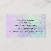 ホログラエレガントフィックミニマリスト化粧アーティスト 名刺 (裏面)