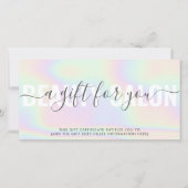 ホログラエレガントム一角虹サロンギフトカード (正面)