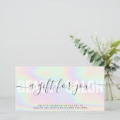 ホログラエレガントム一角虹サロンギフトカード (スタンド正面)