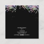 ホログラフのアフターケアカードまつげ拡張アイコン スクエア名刺 (裏面)