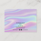 ホログラフのアフターケアカードまつげ拡張アイコン 名刺 (裏面)