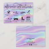 ホログラフのアフターケアカードまつげ拡張アイコン 名刺 (正面/裏面)