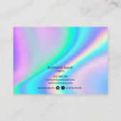 ホログラフのアフターケアカードまつげ拡張アイコン 名刺 (裏面)