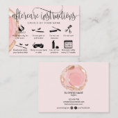 ホログラフのアフターケアカードまつげ拡張アイコン 名刺 (正面/裏面)