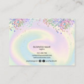 ホログラフのアフターケアカードまつげ拡張アイコン 名刺 (裏面)