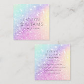 ホログラフィかわいらしックグリッターグラマガーリーラス スクエア名刺 (正面/裏面)