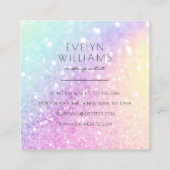 ホログラフィかわいらしックグリッターグラマガーリーラス スクエア名刺 (裏面)